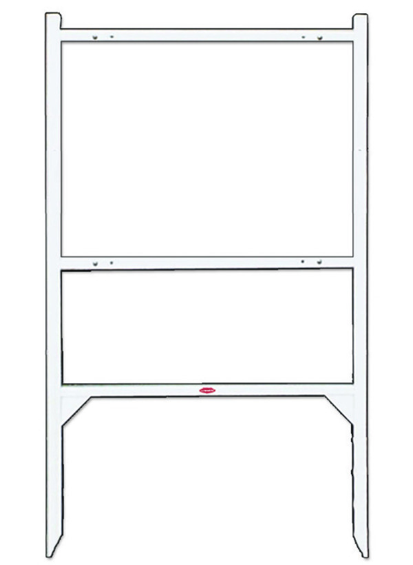 Independent Angle Iron Sign Frame, 22"h x 24".w White