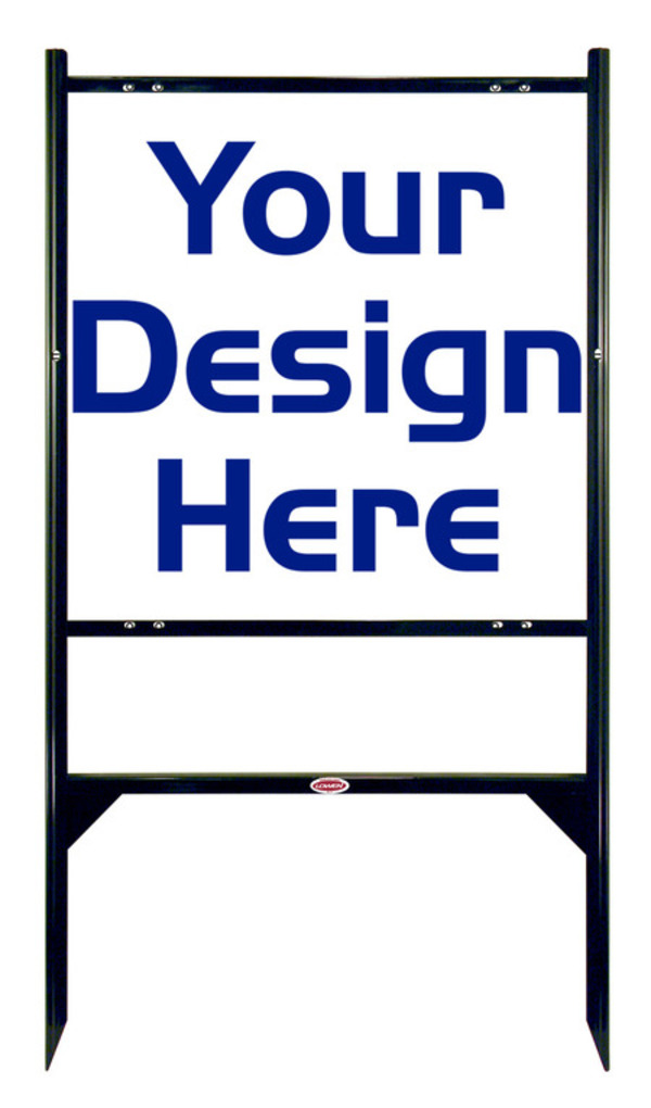 Independent real estate Angle Iron Frame and reflective sign panel unit, 24 GA steel 24"h x 24"w