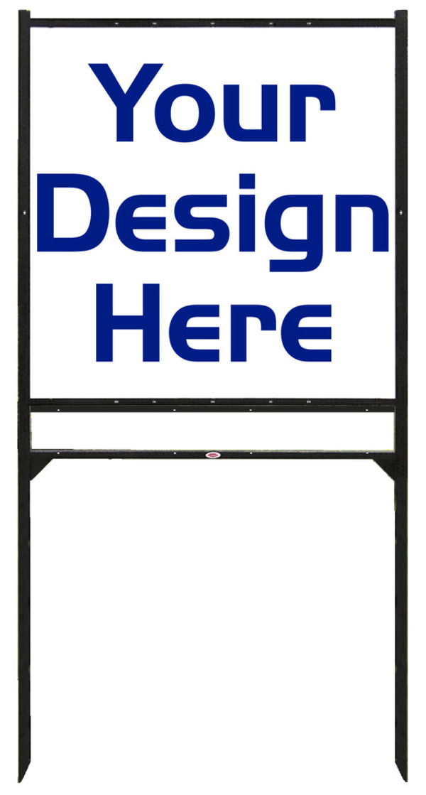 Independent commercial real estate Angle Iron Frame and panel unit for 2 Rider Inserts, 24 GA steel, 48"h x 48"w