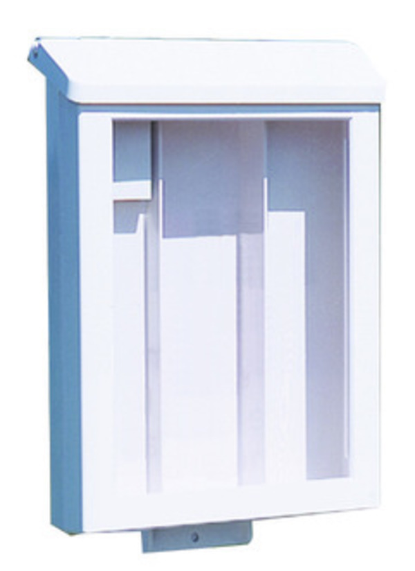 Independent Real Estate Sign White Plastic Yard Box for Angle Iron Sign Frames and Round Rod Sign Frames