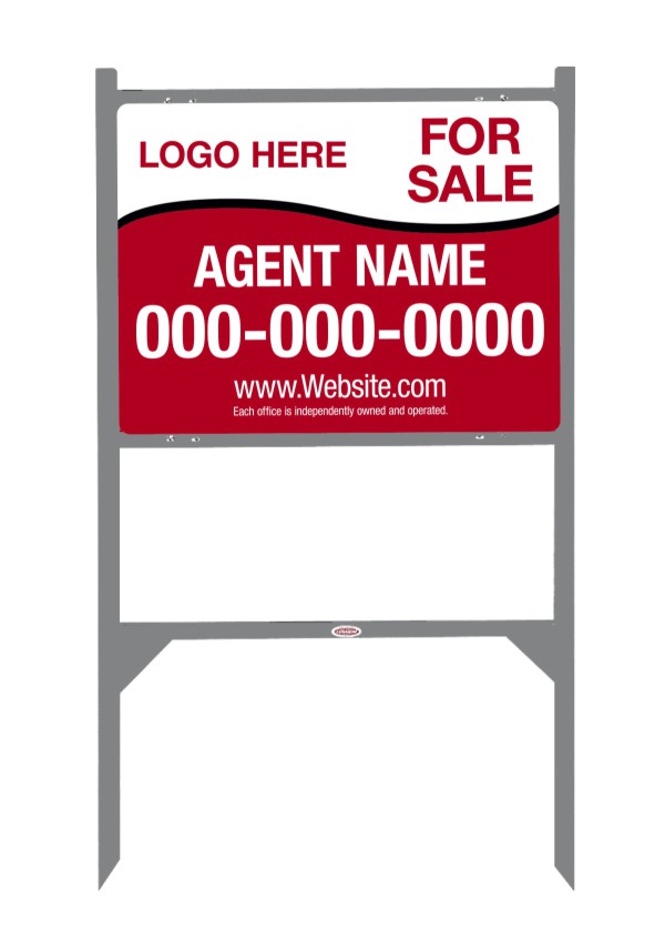 Gray Angle Iron Frame And Sign Panel Unit, 24 GA Steel 18"H X 24"W