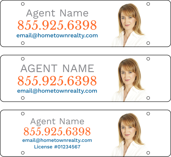 NextHome Agent Photo Sign Rider, 6"h x 22"w, 3mm Aluminum Composite