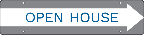 NextHome Open House Message Sign Rider, 6"h x 24"w, PVC