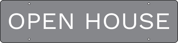 NextHome Reflective Open House Message Sign Rider, 6"h x 24"w, PVC