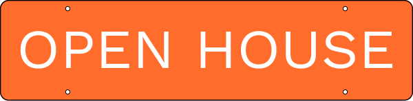 NextHome Reflective Open House Message Sign Rider, 6"h x 24"w, 3mm Aluminum Composite