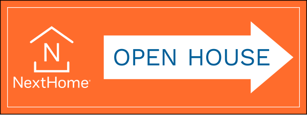NextHome Directional Open House Sign Panel, Corrugated 4mm, 9"h x 24"w