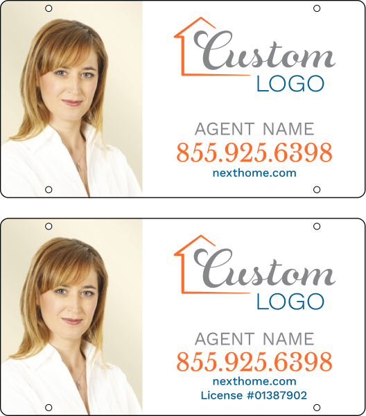 NextHome Agent Photo Sign Rider, 12"h x 22"w, PVC