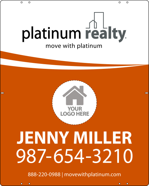 Reflective Team Logo Sign Panel, 30"H X 24"W, Steel