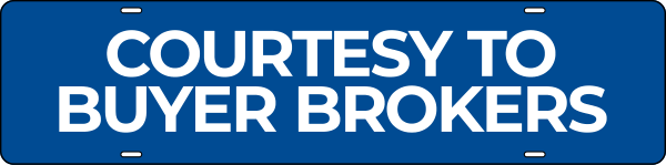 Real Estate One Courtesy To Buyer Brokers Sign Riders, 6"h x 24"w, Steel