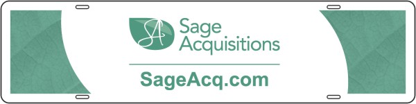 Independent  Sage Acquisitions Sign Rider, .090 Polyethylene 6"h x 24"w