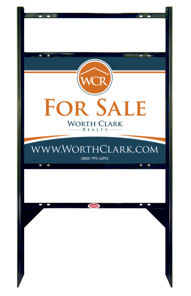 Angle Iron Frame W/ 2 Rider Inserts And Reflective Office Sign Panel Unit, 18"H X 24"W, Steel
