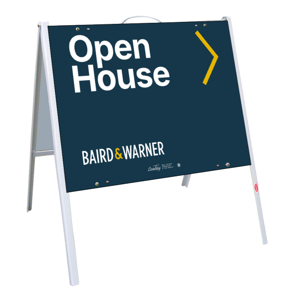 A-Frame and Office Open House No QR Code Sign Panel Unit, 18h x 24w, .050 Poly
