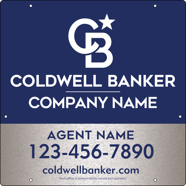 Agent Hanging Sign Panel, 24h x 24w, 3MM Brushed Aluminum Composite