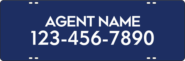 Agent Name Sign Rider, 8h x 24w, Steel