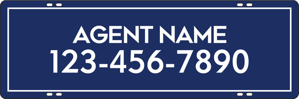 Agent Name Sign Rider, 8h x 24w, .090 Poly