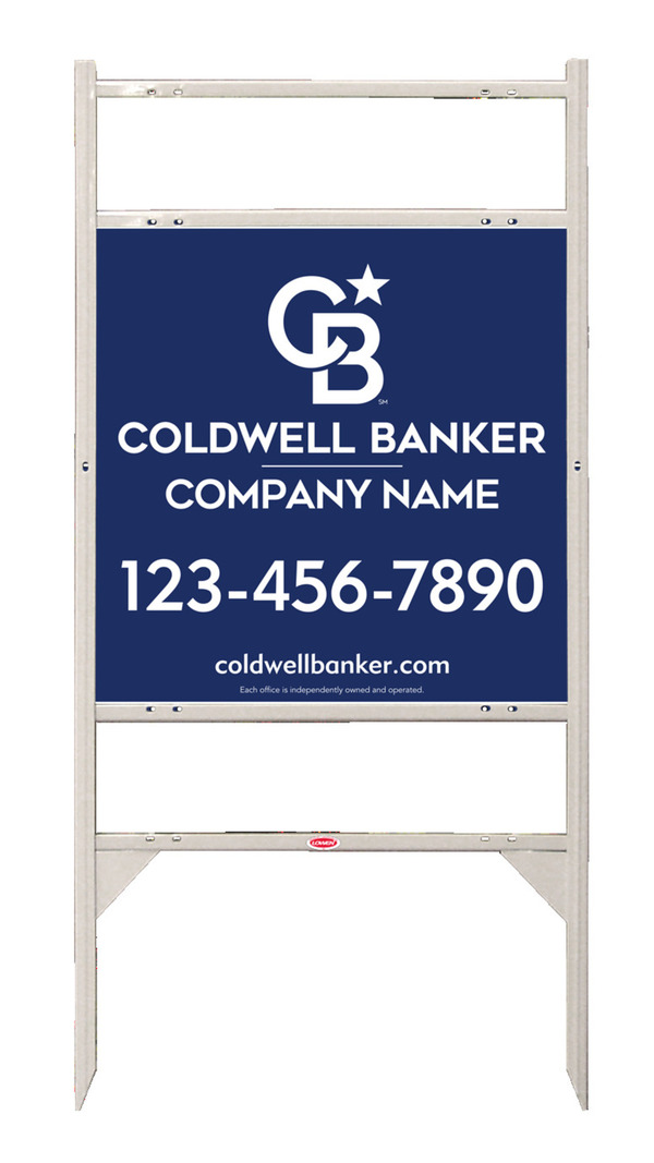 Angle Iron Frame w 2 Rider Inserts and Office Sign Panel Unit, 24h x 24w, Steel