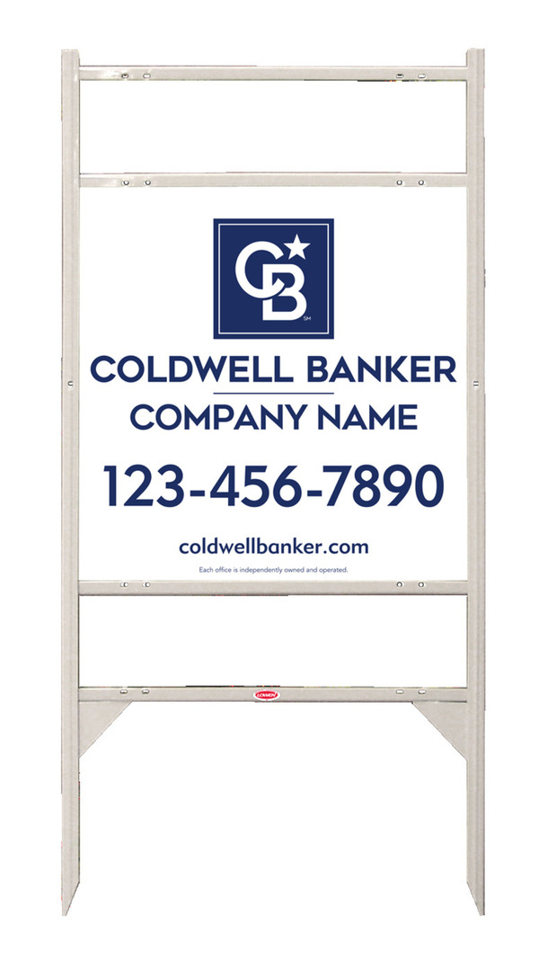 Angle Iron Frame w 2 Rider Inserts and Office Sign Panel Unit, 24h x 24w, .040 Aluminum