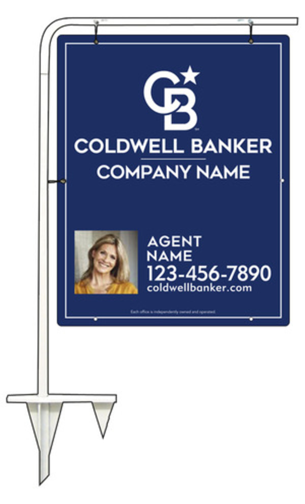Tubular Stake and Agent Photo Sign Panel Unit, 30h x 24w, .063 Aluminum