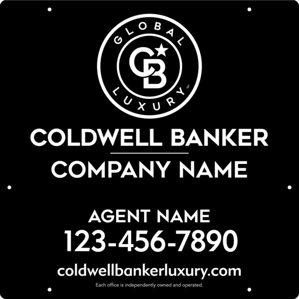 Agent Hanging Sign Panel, 24h x 24w, 3MM Aluminum Composite