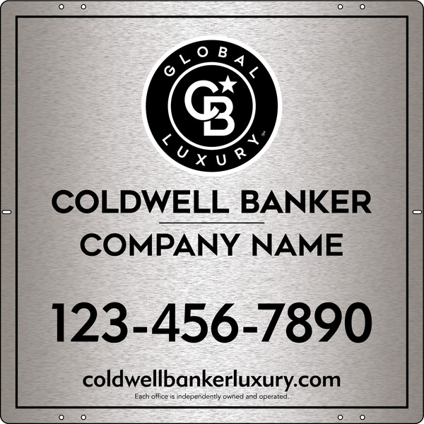 Office Sign Panel, 24h x 24w, 3MM Brushed Aluminum Composite