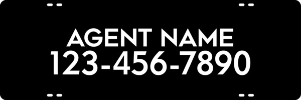 Agent Name Sign Rider, 8h x 24w, 3MM Aluminum Composite