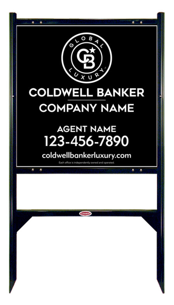 Angle Iron Frame and Agent Sign Panel Unit, 24h x 24w, 3MM Aluminum Composite