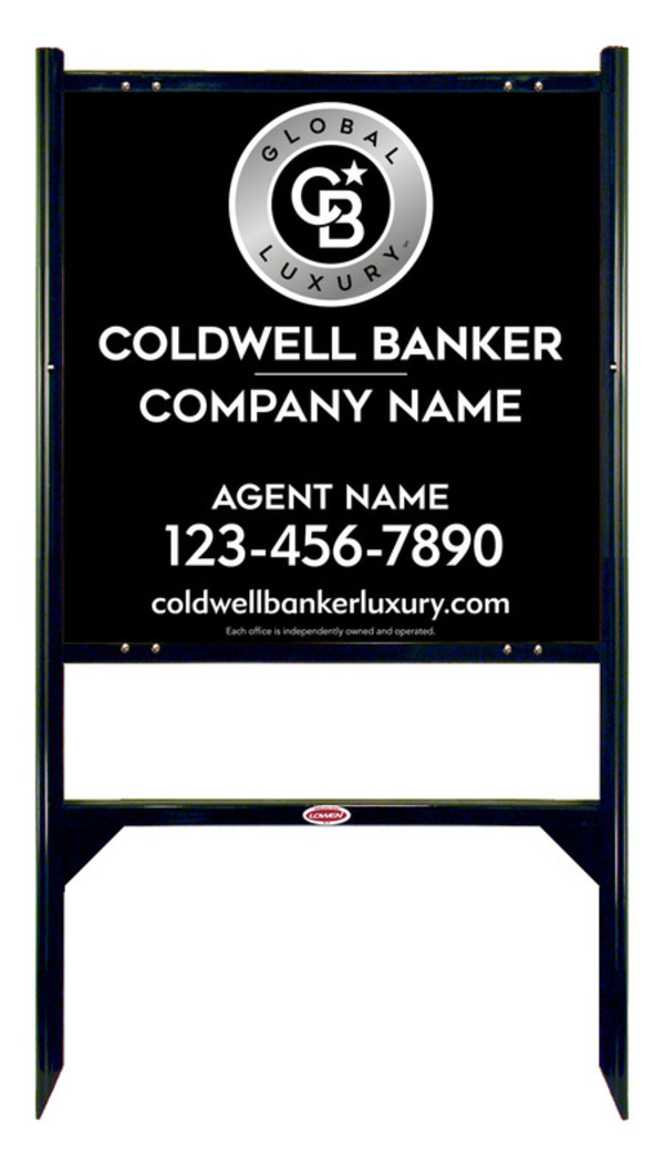 Angle Iron Frame and Agent Sign Panel Unit, 24h x 24w, 3MM Aluminum Composite