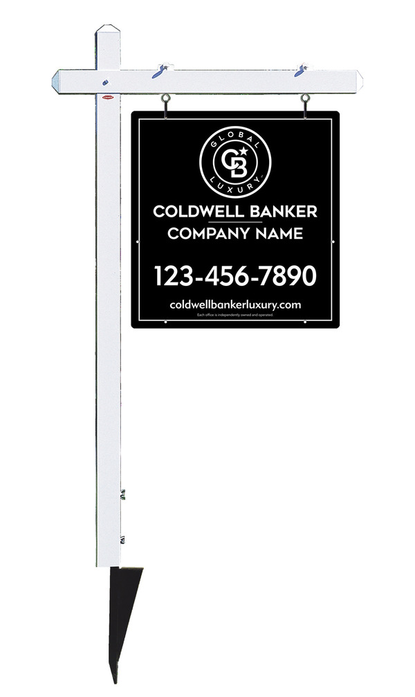 Sign Post and Office Sign Panel Unit, 25h x 24w, 3MM Aluminum Composite