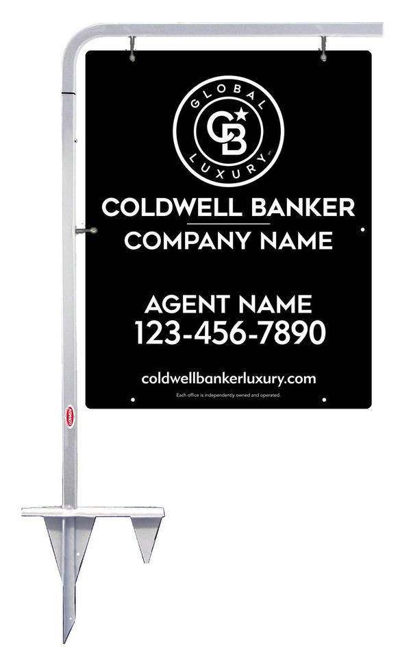 Tubular Stake and Agent Sign Panel Unit, 30h x 24w, 3MM Aluminum Composite
