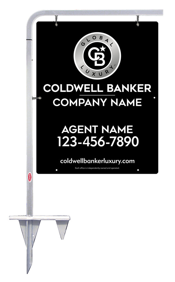 Tubular Stake and Agent Sign Panel Unit, 30h x 24w, 3MM Aluminum Composite