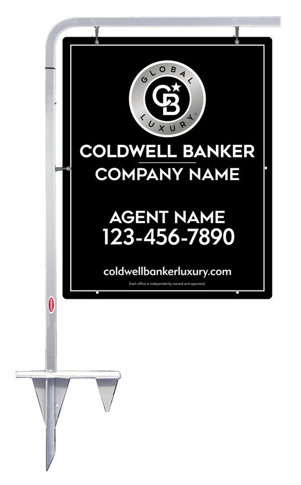 Tubular Stake and Agent Sign Panel Unit, 30h x 24w, 3MM Aluminum Composite