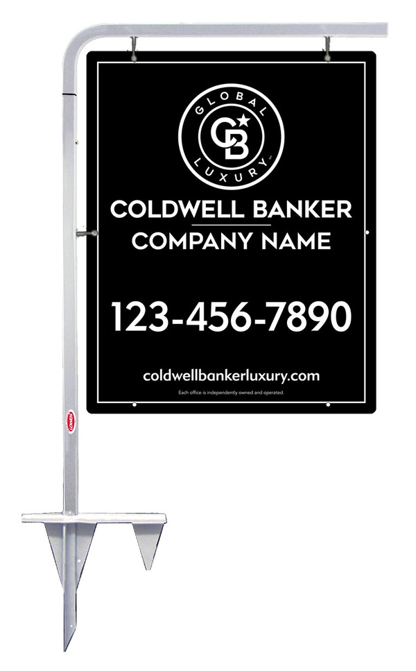 Tubular Stake and Office Sign Panel Unit, 30h x 24w, 3MM Aluminum Composite