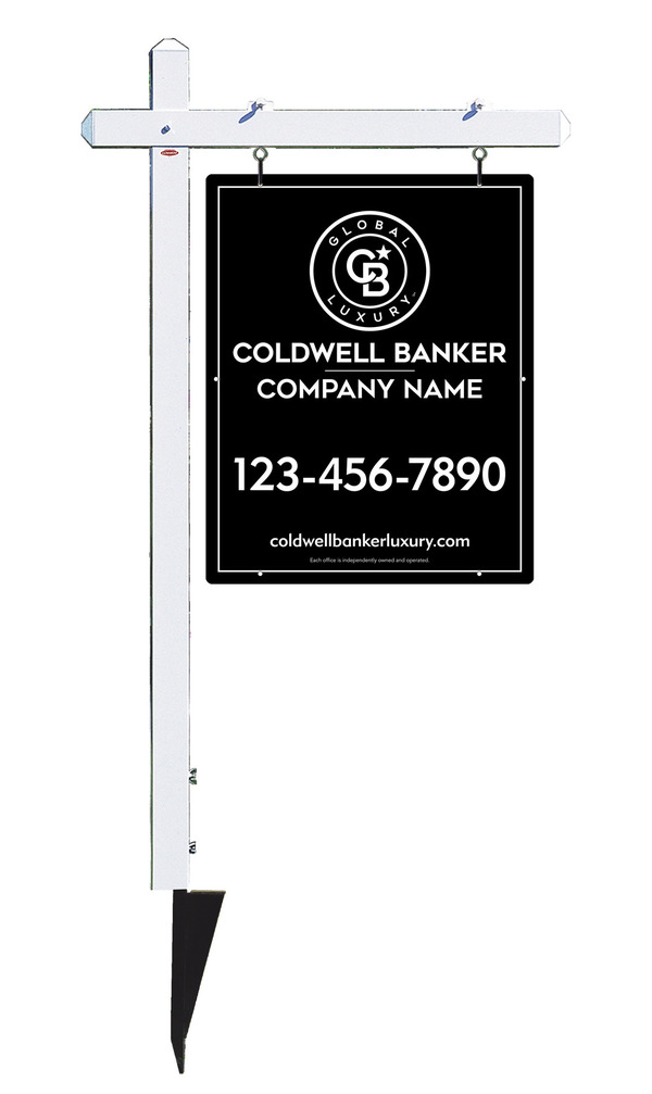 Sign Post and Office Sign Panel Unit, 30h x 24w, 3MM Aluminum Composite