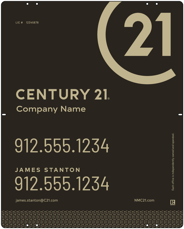 Steel Yard Sign Panel 30x24 DF - Century 21 | Lowen Sign