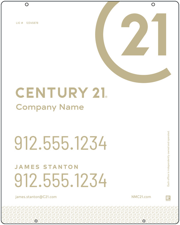 Reflective Hanging Panel 30x24 Steel Distinctive - Century 21 | Lowen Sign