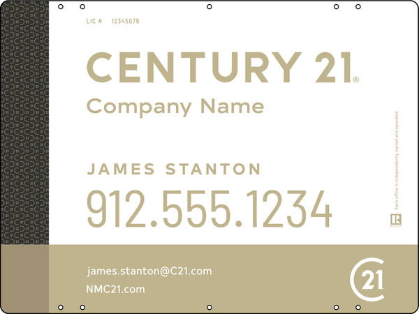 Steel Reflective Yard Panel 18x24 DF - Century 21 | Lowen Sign