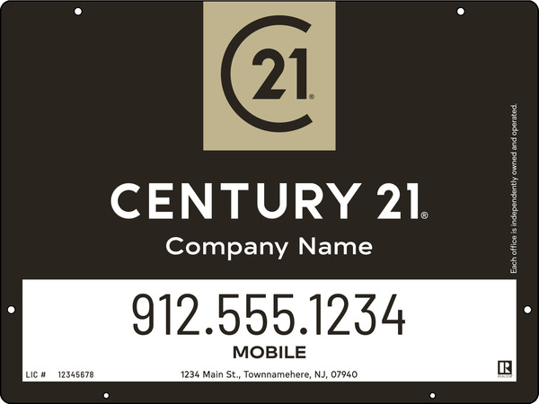 Steel Office Hanging Panel 18x24 - Century 21 | Lowen Sign