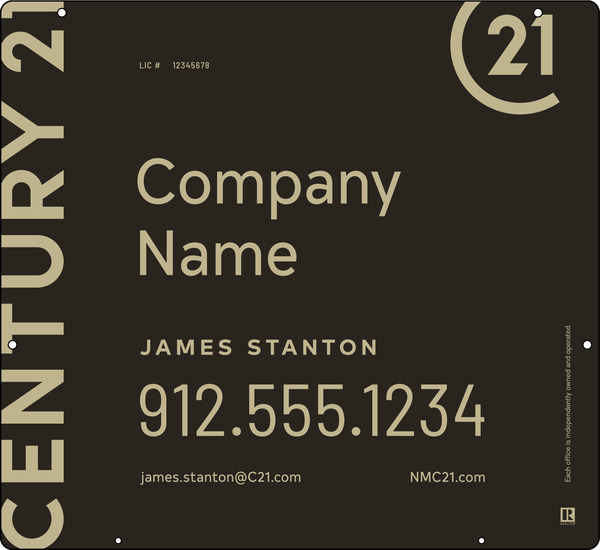 Steel Reflective Hanging Panel 22x24 - Century 21 | Lowen Sign