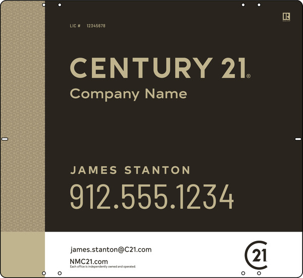 Steel Yard Sign Panel 22x24 DF - Century 21 | Lowen Sign