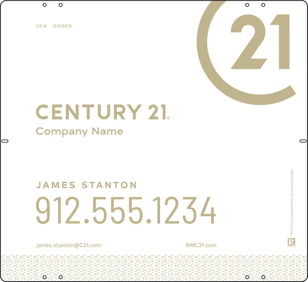 Steel Panel 22x24 DF Standard - Century 21 | Lowen Sign