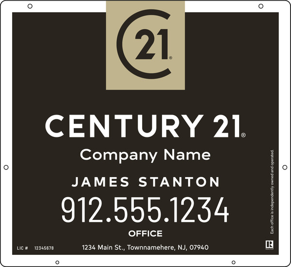 Steel Reflective Agent Hanging Panel 22x24 - Century 21 | Lowen Sign
