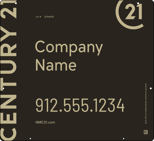 Steel Reflective Hanging Panel 22x24 - Century 21 | Lowen Sign