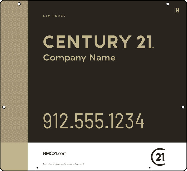 Steel Hanging Panel 22x24 DF - Century 21 | Lowen Sign