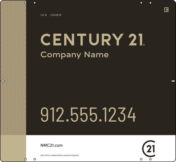 Steel Yard Sign Panel 22x24 DF - Century 21 | Lowen Sign