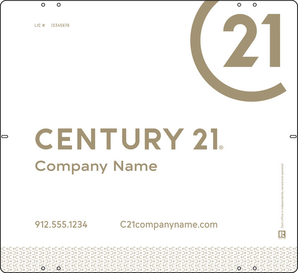 Steel Reflective Yard Panel 22x24 DF - Century 21 | Lowen Sign