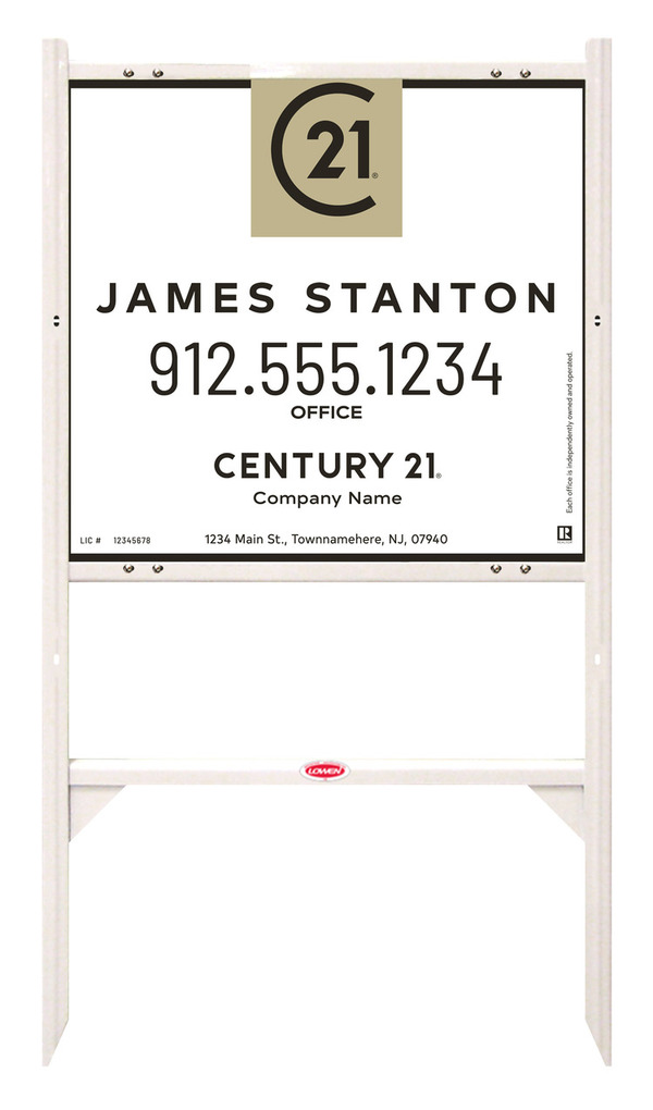 Gibraltar Frame Agent Centric Panel Unit 22x24 White - C21 | Lowen Sign