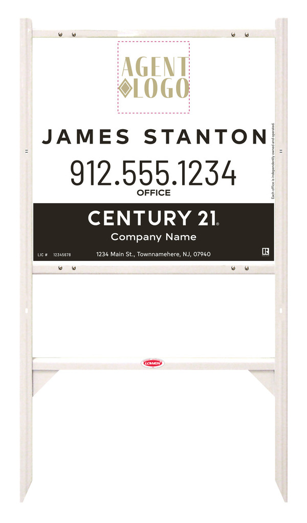 Gibraltar Frame Agent Logo Centric Panel Unit 22x24 White - C21