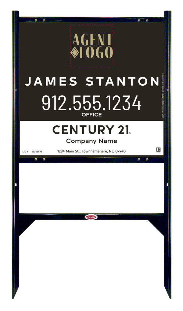 Gibraltar Frame Agent Logo Centric Panel Unit 22x24 - C21 | Lowen Sign