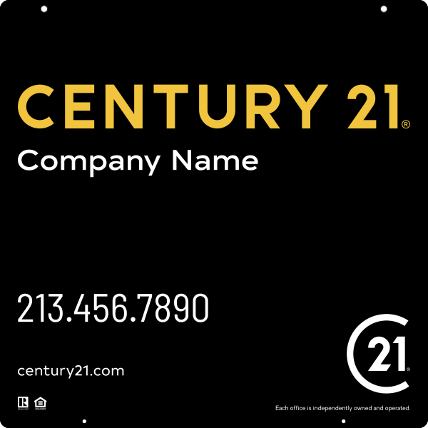 Reflective Hanging Panel 24x24 Steel Standard - Century 21 | Lowen Sign