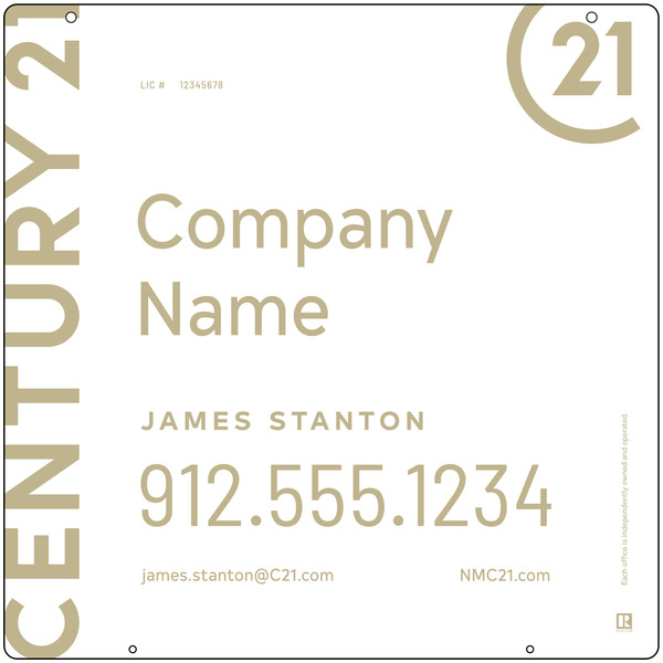 Reflective Hanging Panel 24x24 Steel  - Century 21 | Lowen Sign